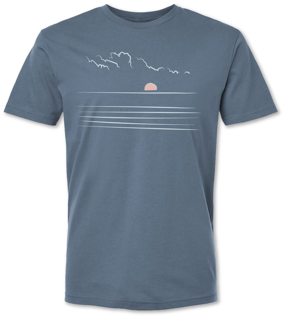 Sun scene-scape on a premium unisex tee shirt