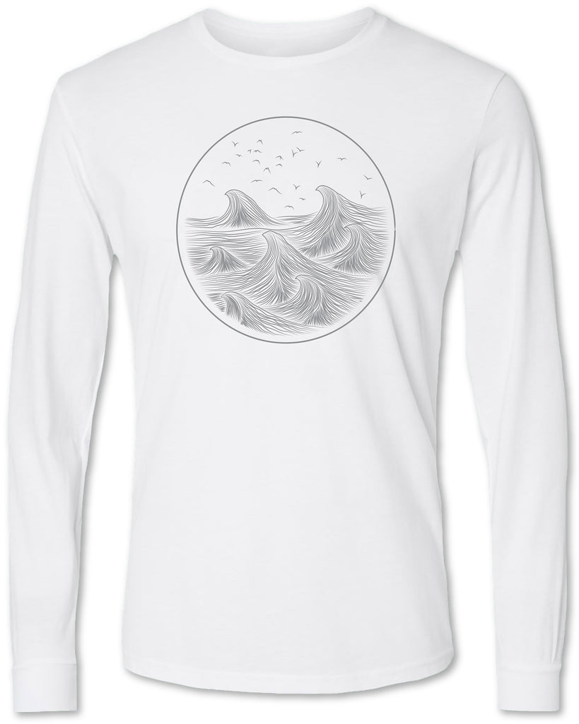 Handsome ocean design on a high quality long sleeve tee shirt