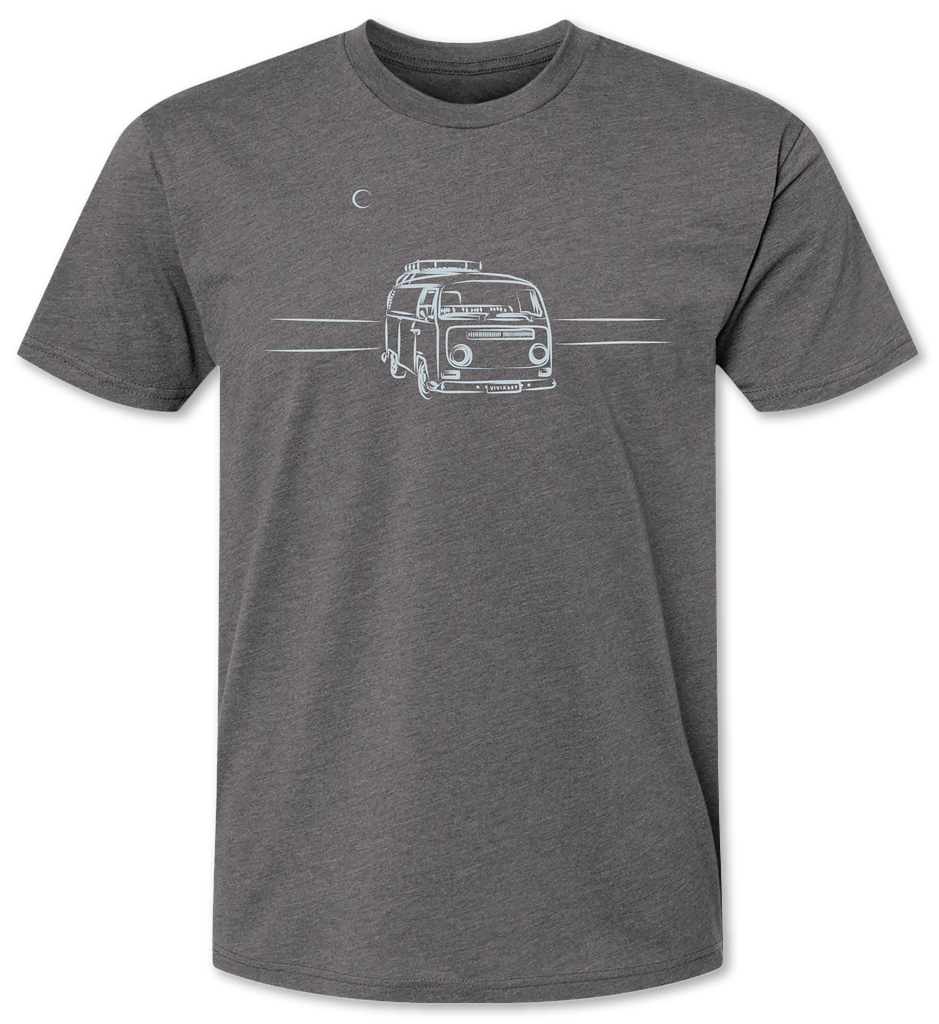 Vintage VW Bus design on a quality men’s tee shirt