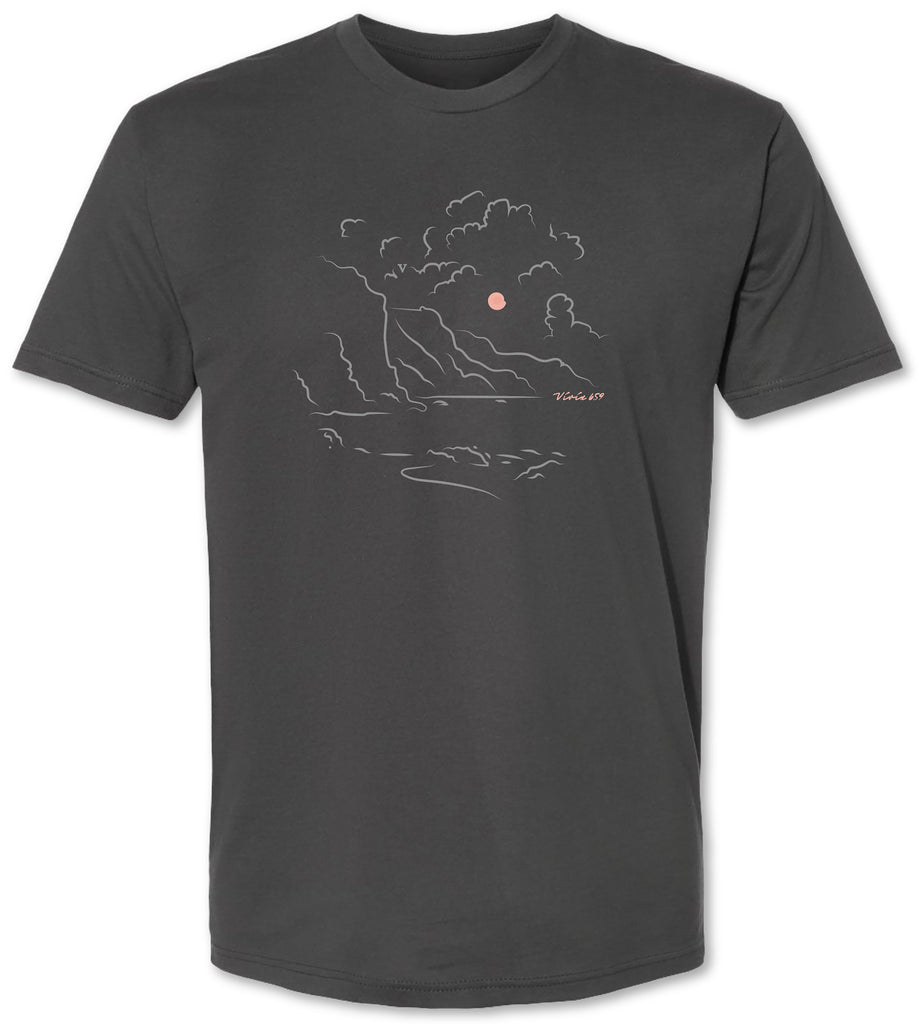 Ocean Bluff inspired design on a premium men’s tee shirt