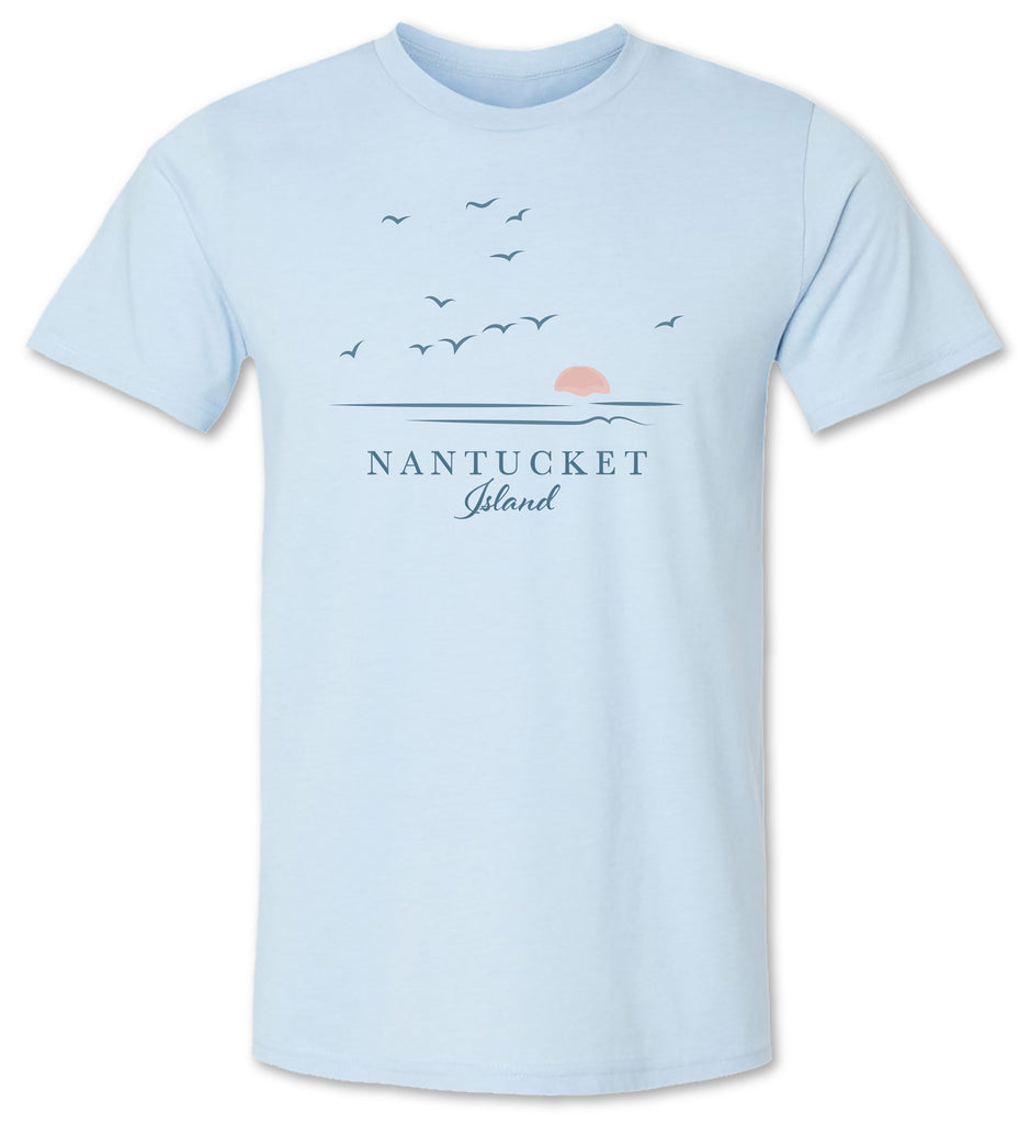 Massachusetts inspired tee shirt of the Nantucket coast 