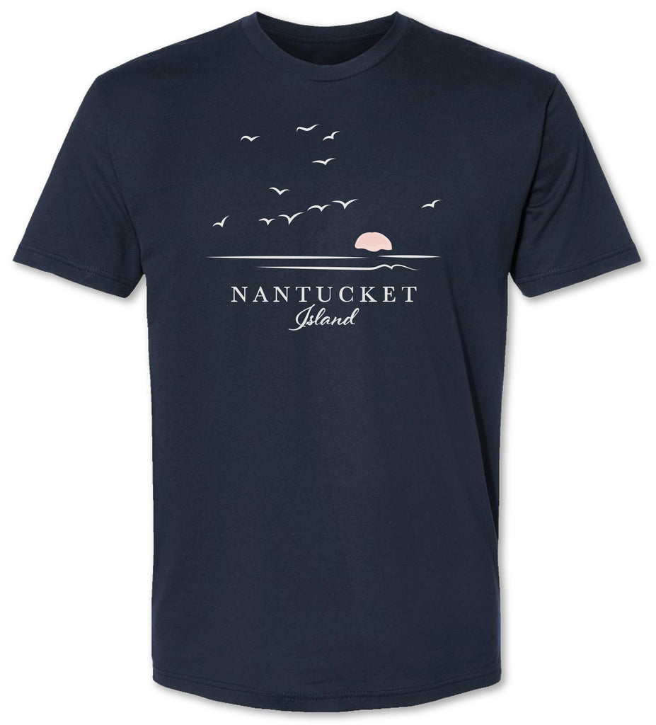 Unique and versatile hand drawn coast on a men’s tee shirt