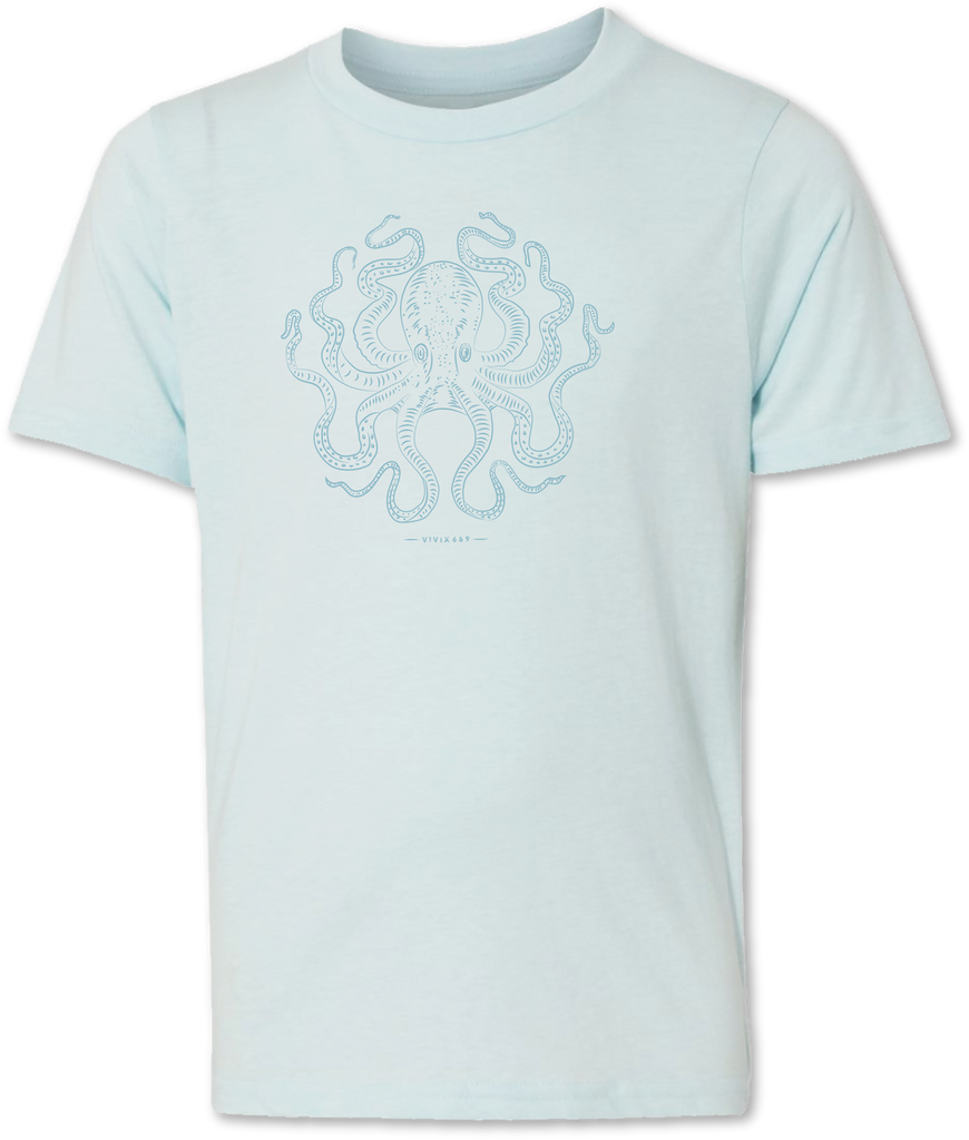 Hand drawn octopus tee shirt for kids