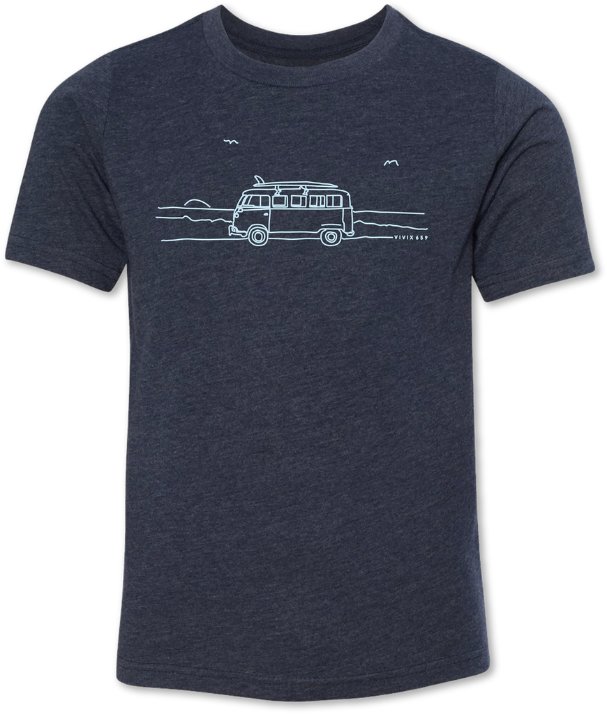 Volkswagen Bus design on a kid’s tee shirt