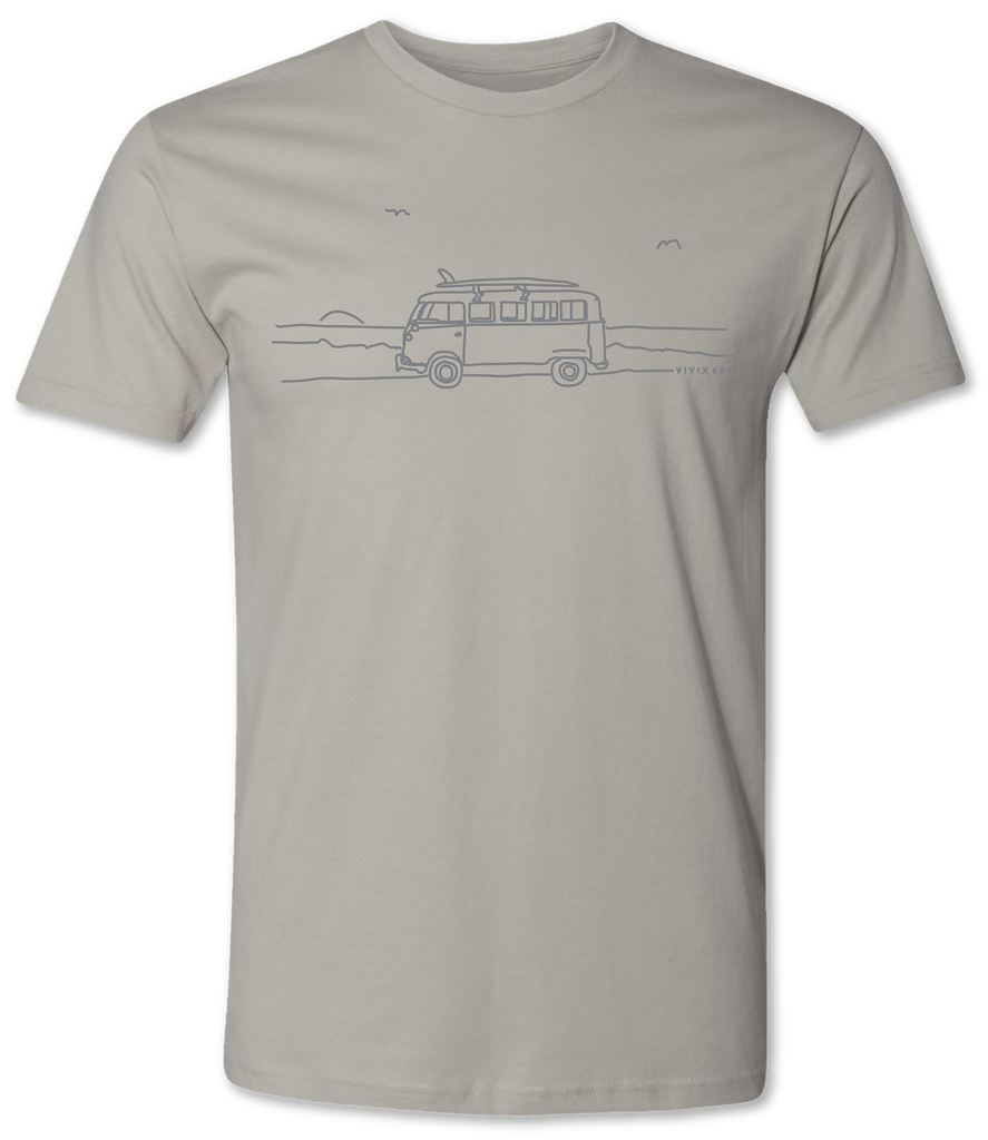 Classic VW Bus design on a premium tee shirt 