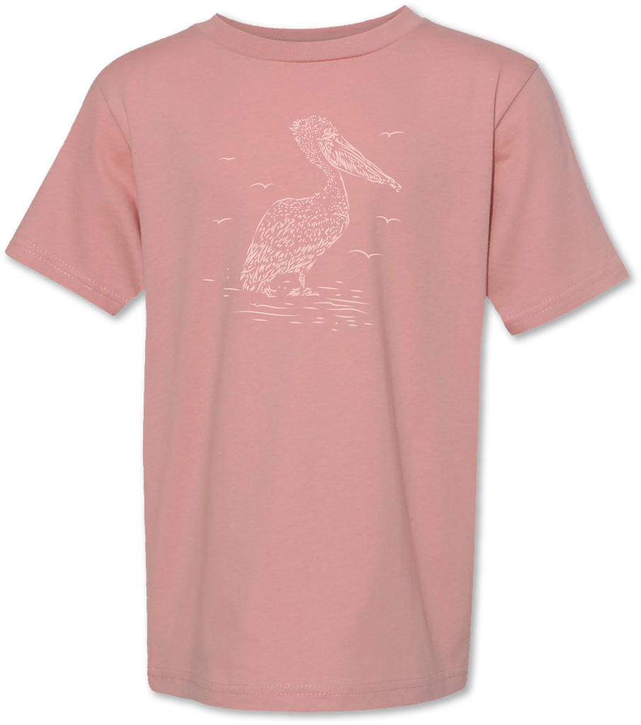 Detailed pelican tee shirt on child’s premium tee shirt 
